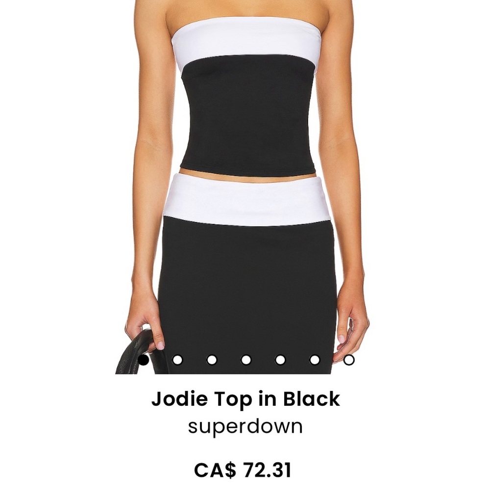 Jodi top in black and white